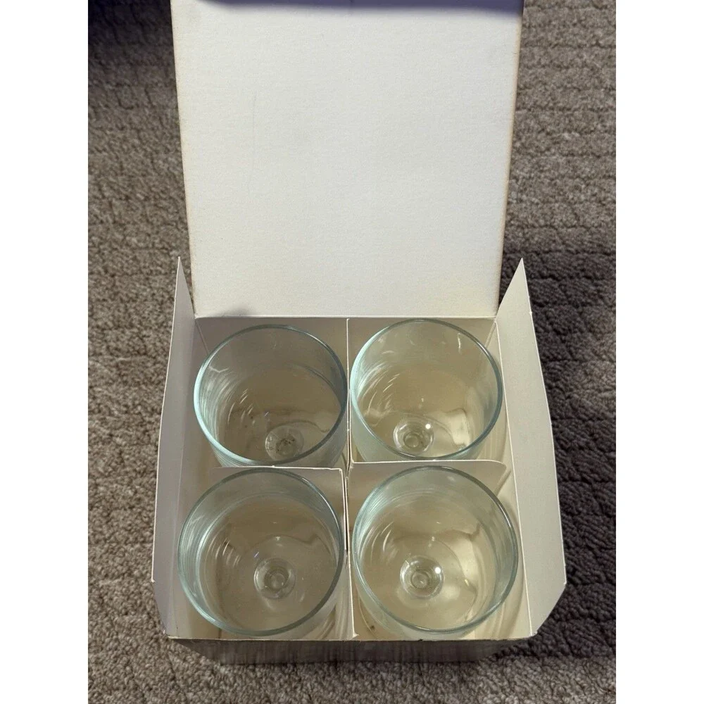Vintage Anchor Hocking 4 Goblets 10.5 oz Stemware Set NOS In Original Box USA